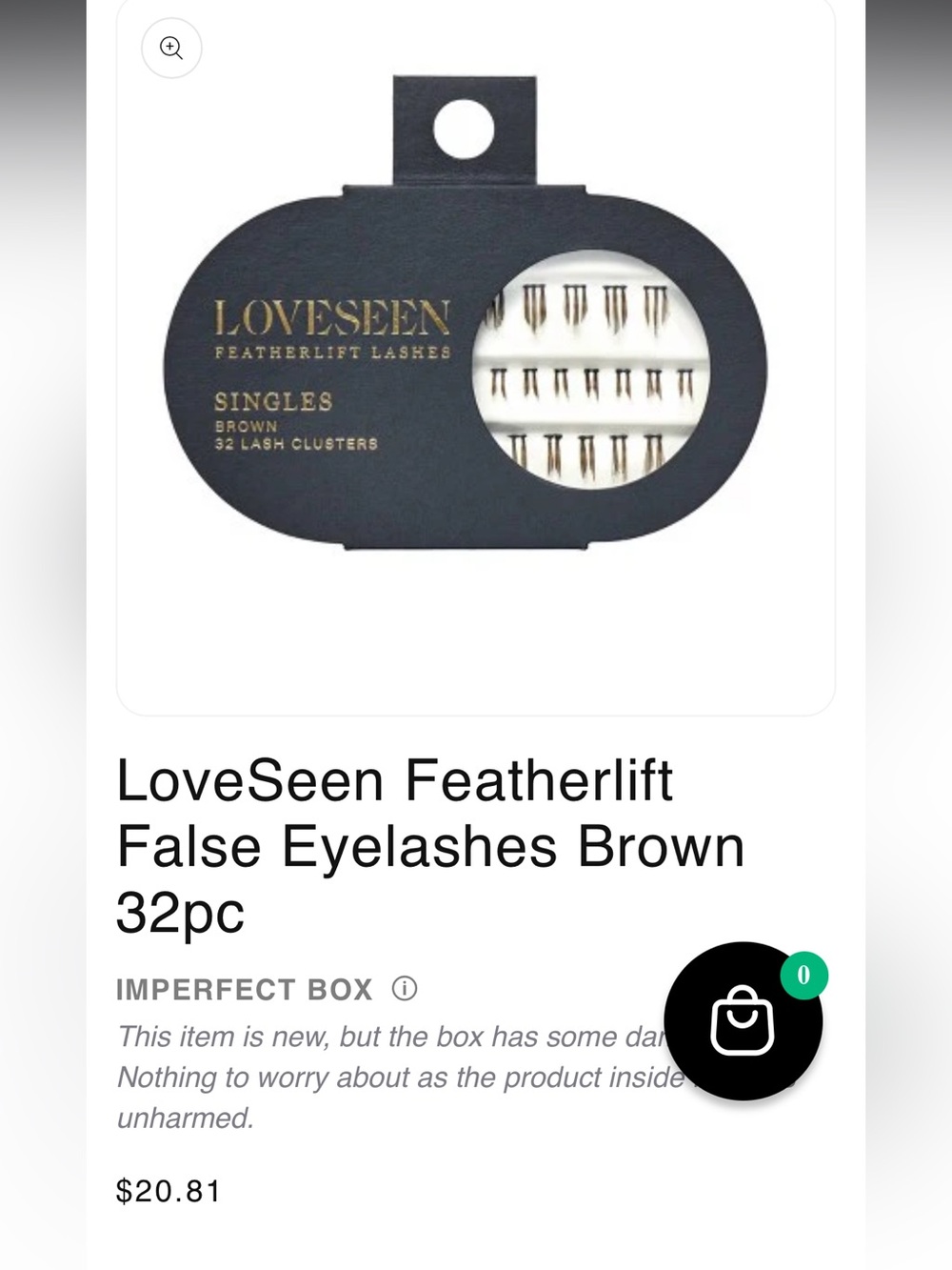 A bundle of 16 Loveseen featherlift lashes